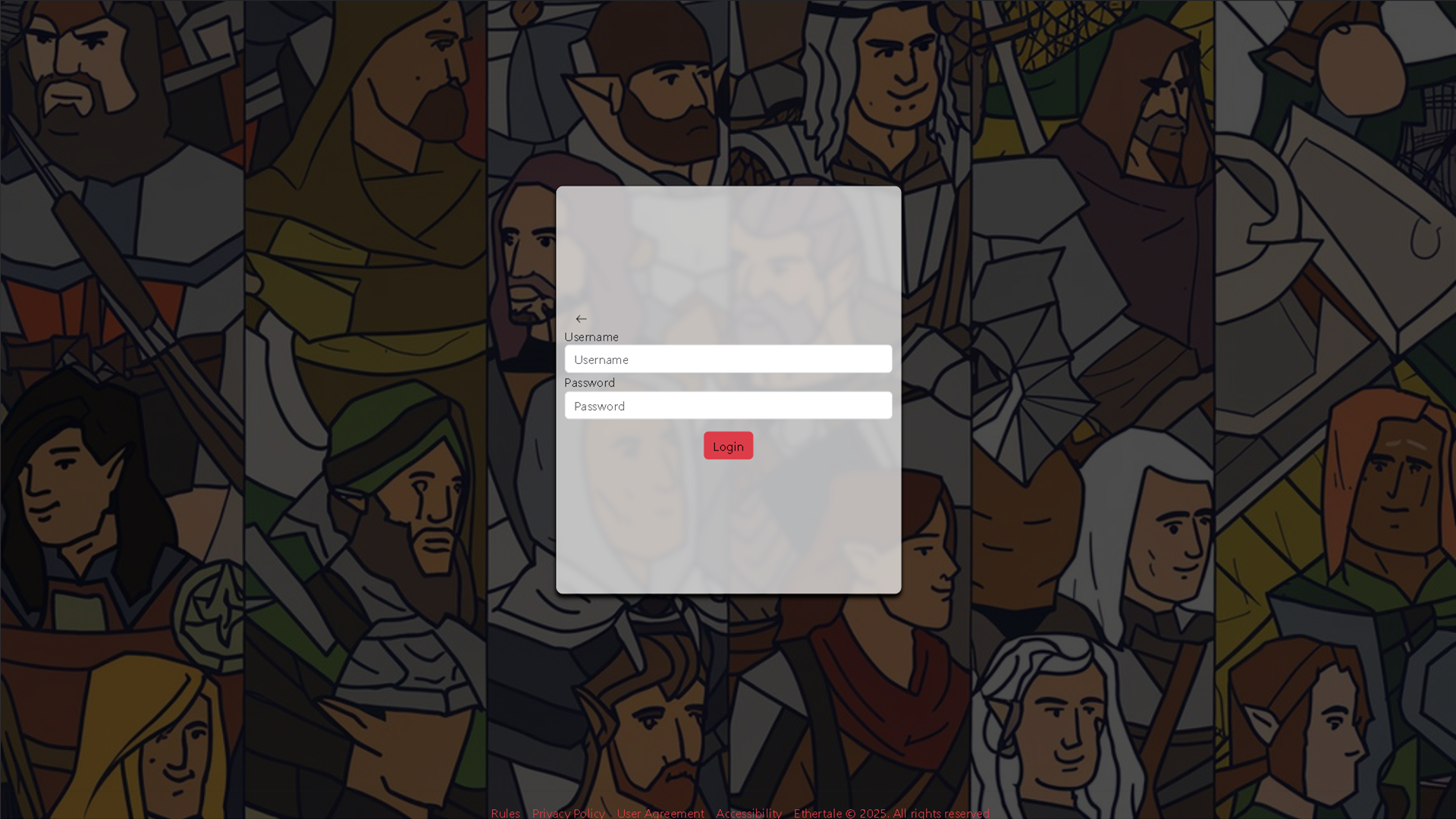 The user must log in before accessing the website. The login page is simple yet it checks if the name/password match with an existing user, linked along with exception handling.